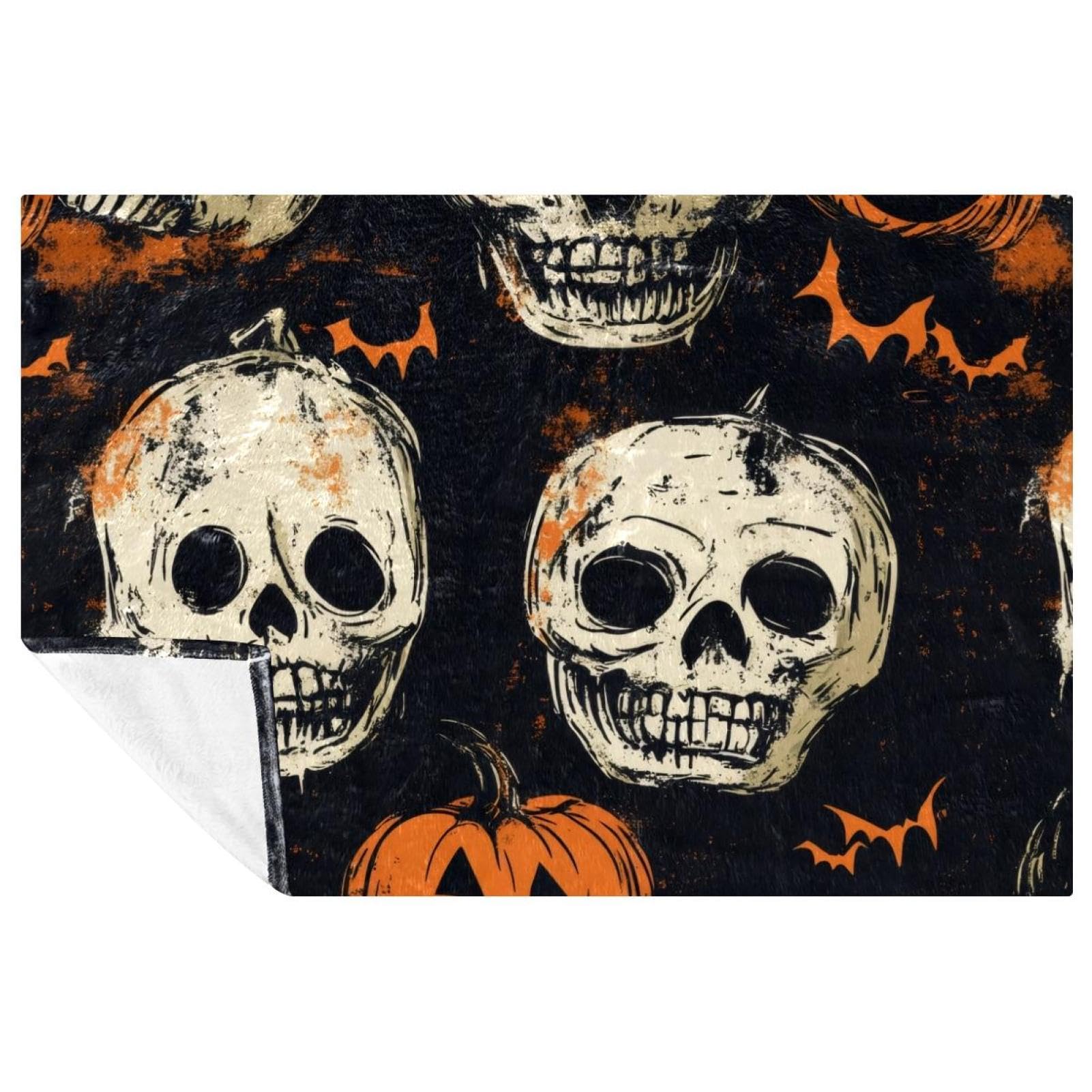 Couverture d'Halloween douce et chaude contre le froid en camping
