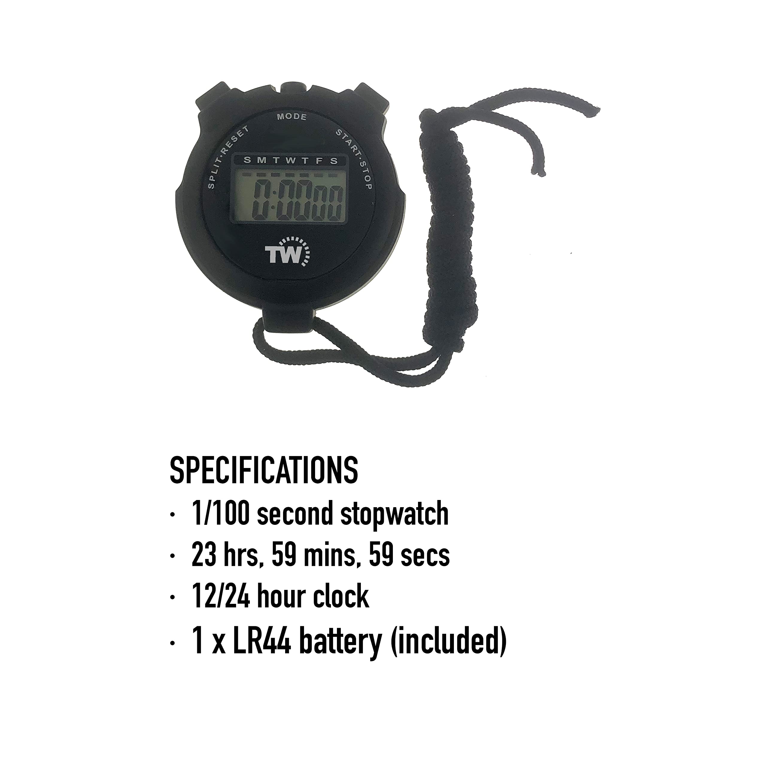 Cronómetro Digital con Cronómetro de Vuelta Dividido, Deportivo con Alarma de Calendario, de Pantalla Grande, Ideal para Entrenadores Deportivos, Natación, Correr