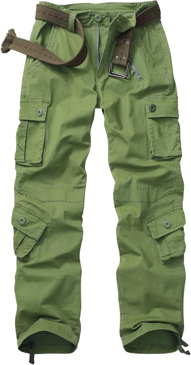 TRGPSG Women's Cargo Pants Relaxed Fit Camo Pants Fashion Y2K Pants Parachute Techwear Work Pants with Multi Pocket