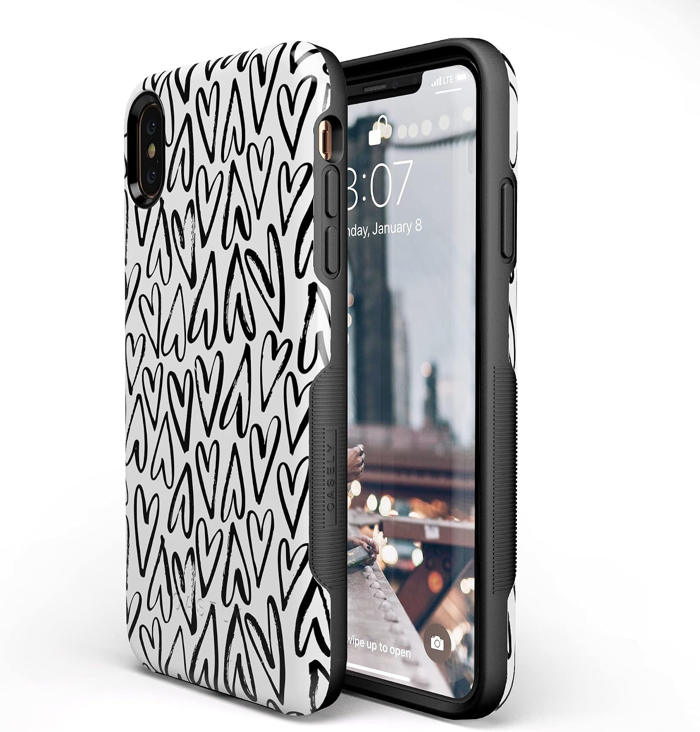 Casely iPhone Xs Max Case | Heart Throb | Endless Hearts | Bold Protective Design