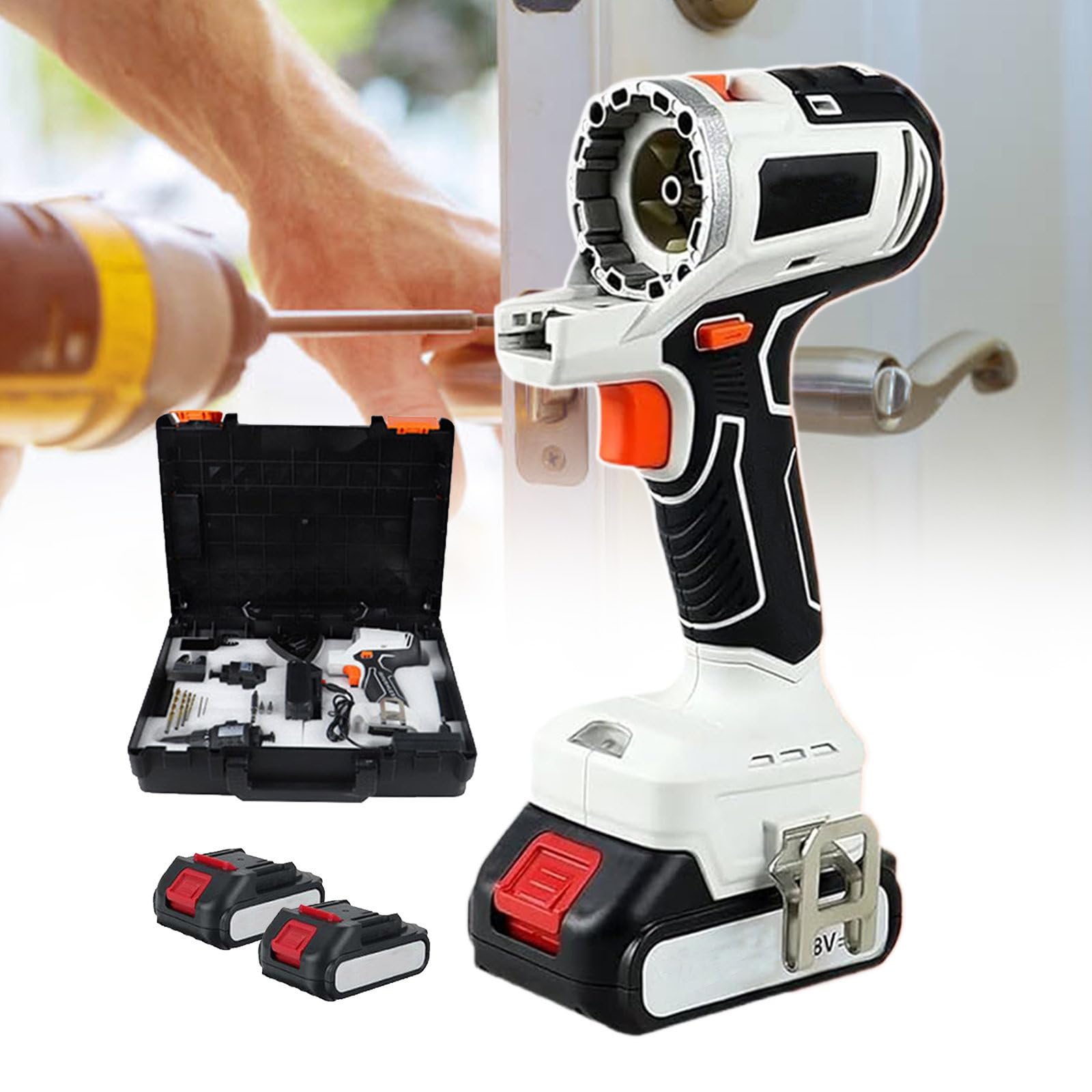 Kit Combinado De Herramientas Eléctricas, Juego De Herramientas Eléctricas Inalámbricas De 10 Herramientas con Batería Y Cargador, para Ingeniería De Proyectos, Decoración del Hogar