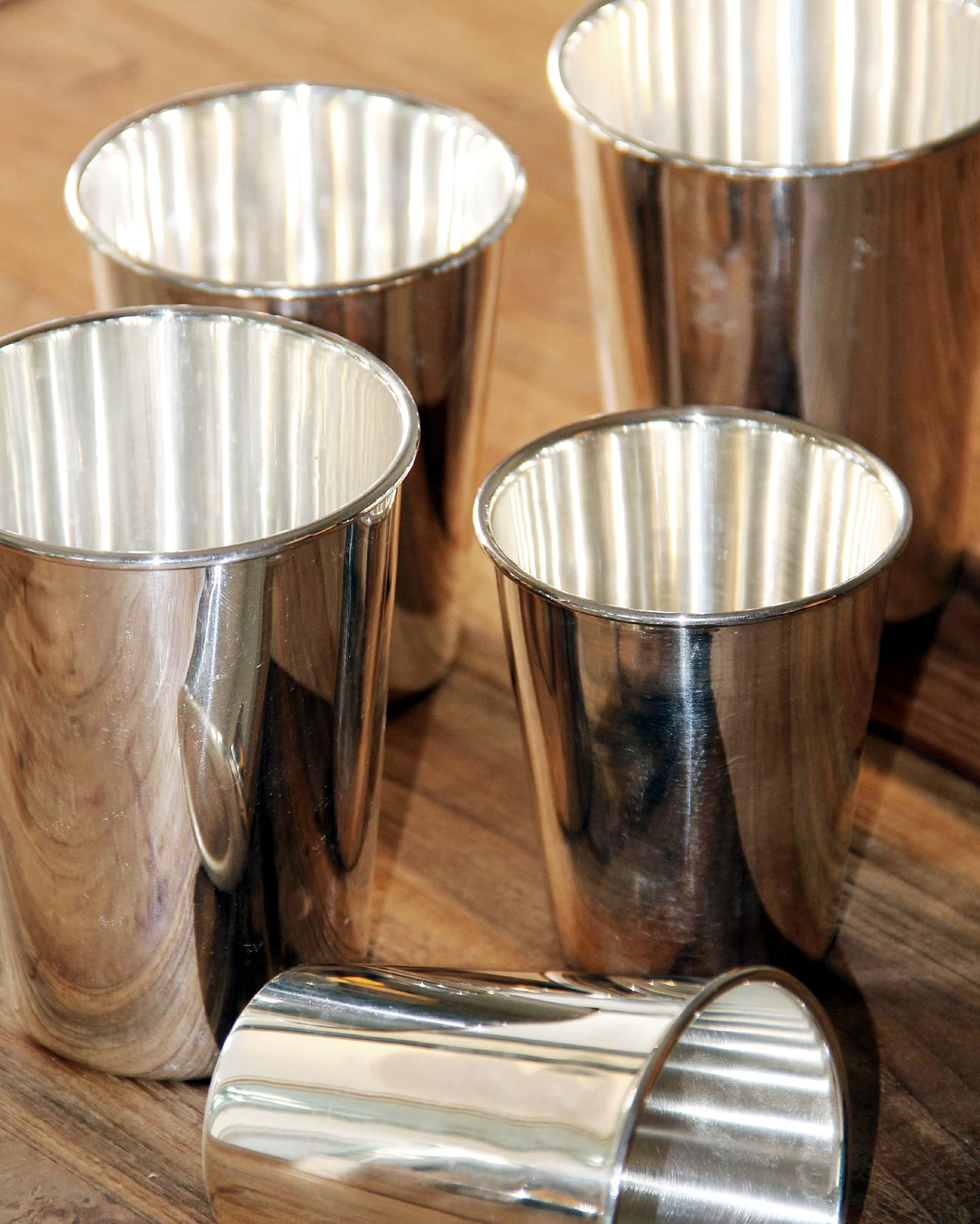 Vaso de diseño bañado en plata, con grabado personalizado, taza gourmet (altura: 11,5 cm (grabado hasta 20 caracteres)