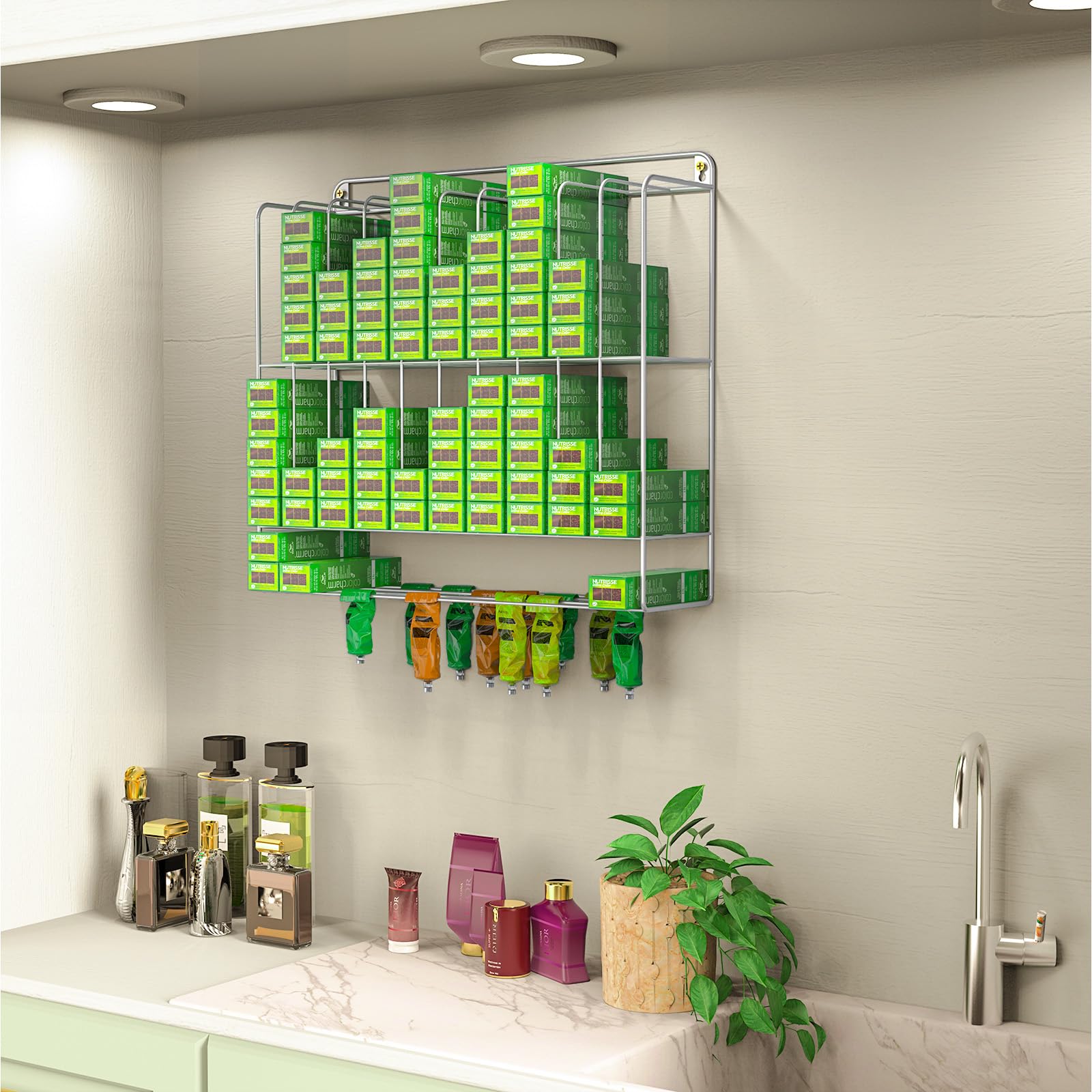 Snapklik.com : Hair Color Organizer Rack - Metal Hair Color Tube ...