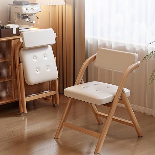 Miniatura 2 de Sillas plegables acolchadas, silla de comedor cómoda para el hogar, sillas adicionales portátiles duraderas con cojín para cocina, boda, fiesta (A)