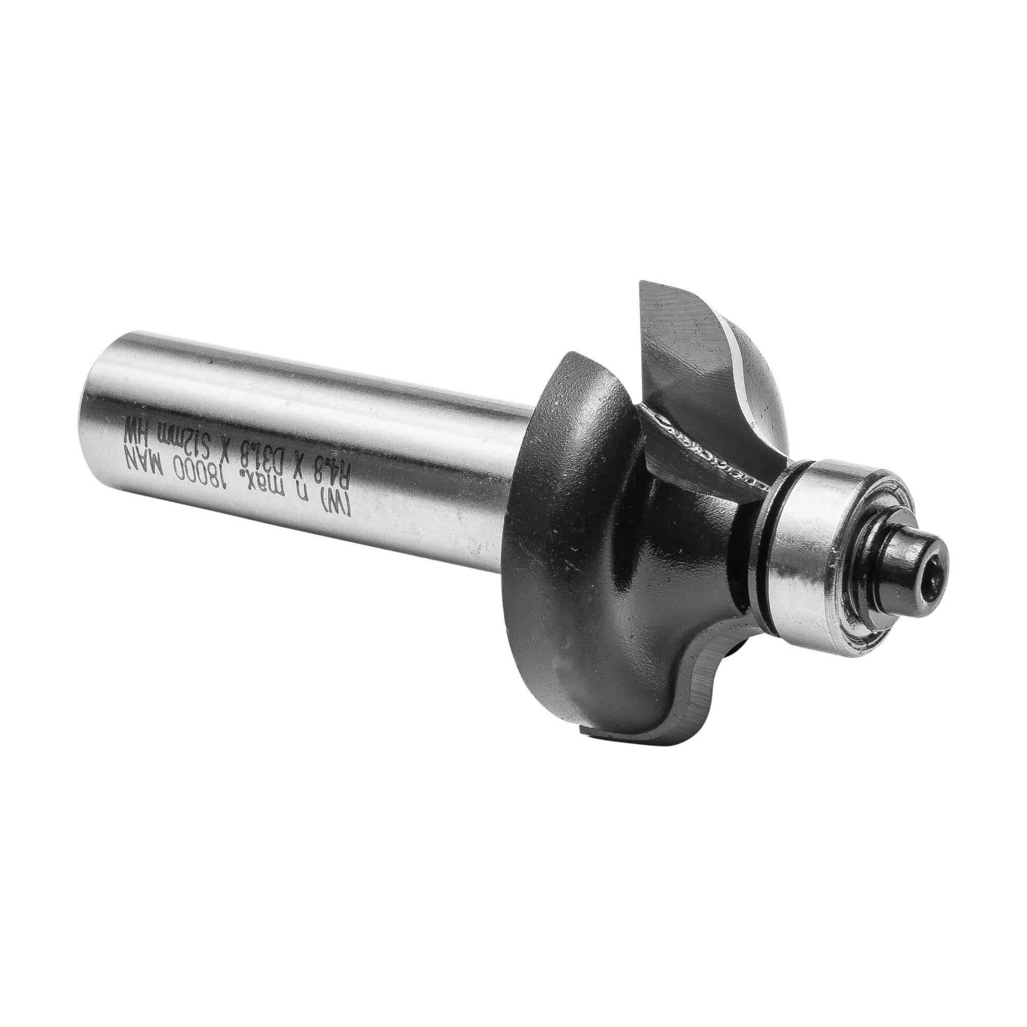 ENT 14910 Frez z weglików spiekanych w wegliku, chwyt (S) 12 mm, srednica (D) 31,8 mm, NL 12,7 mm, R 4,8 mm, SL 40 mm, z lozyskiem kulkowym