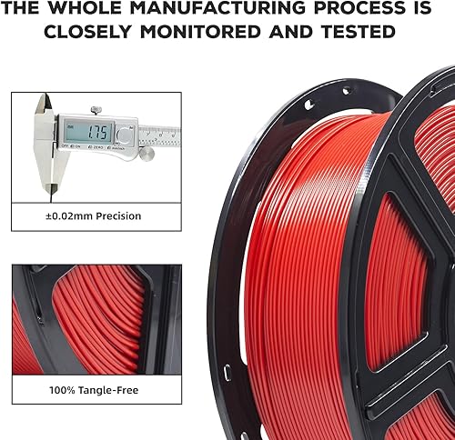 Vista 47 de FLASHFORGE - Filamento PLA, 1/16 de pulgada, carrete de 2.2 libras de filamento, precisión dimensional de +/- 0.001 de pulgada, fácil de usar y se