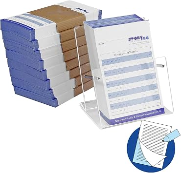 Sport-Tec Appointment Pad Set with Dispenser Box 10 x 75 Sheets DIN A7