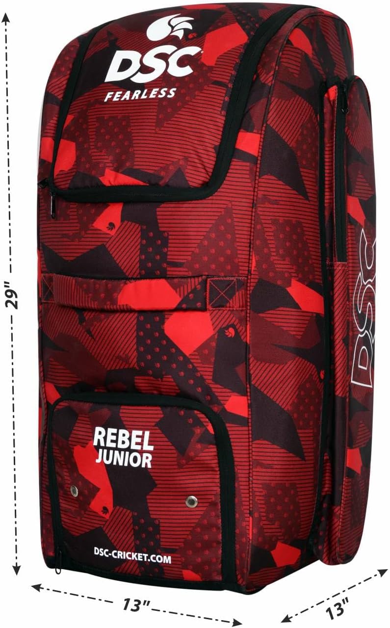 DSC Rebel Junior Duffle Kit Bag, Red Black 29 x 13 x 13 inches