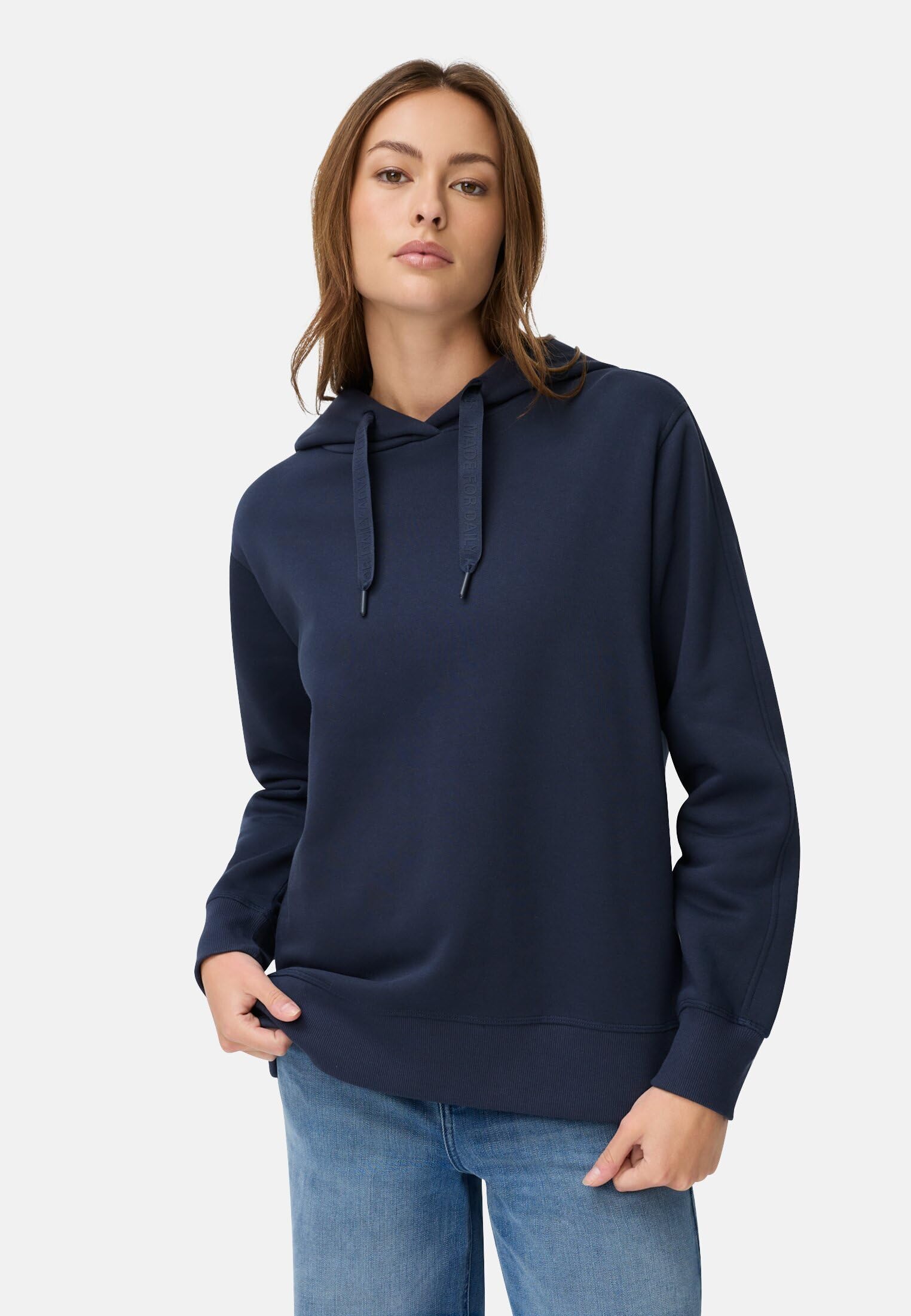 camel active Damen Hoodie aus Reiner Baumwolle