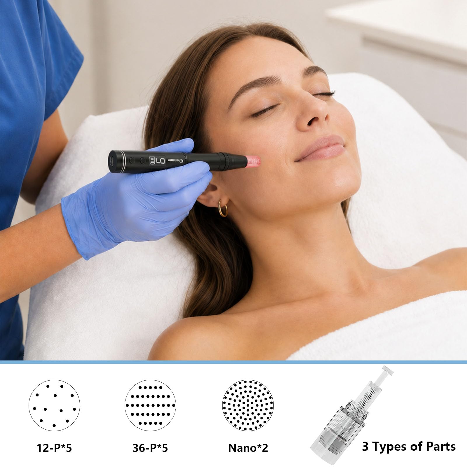 Microneedling Pen Microneedle Derma Roller Pen for Face Home Use