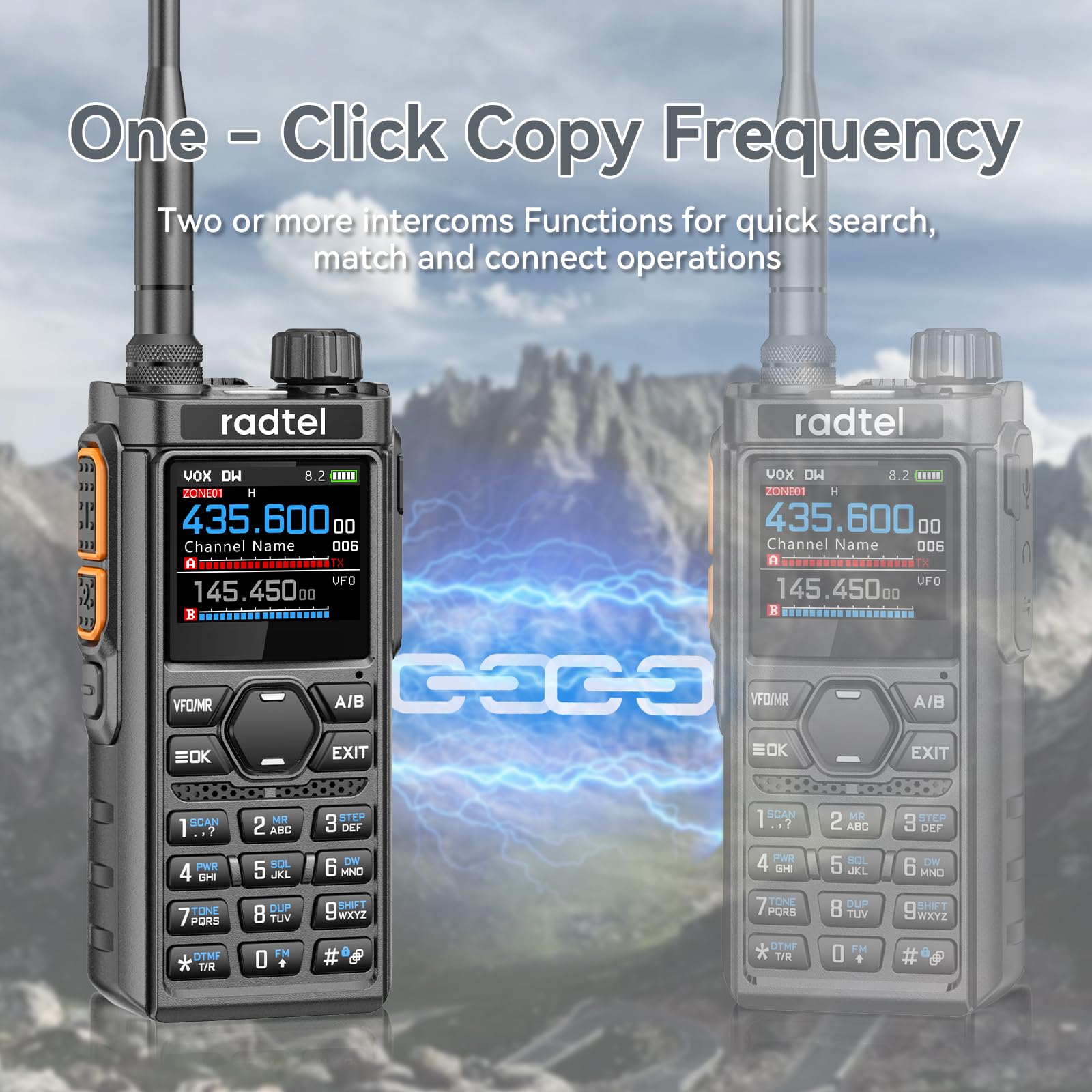 Radtel RT-910B 5W UHF VHF Dual Band Radio bidirezionale Radio amatoriale da 6 metri Walkie Talkie programmabile Bluetooth Tipo C Radio portatile VOX ricaricabile a mani libere per veicoli e esterni