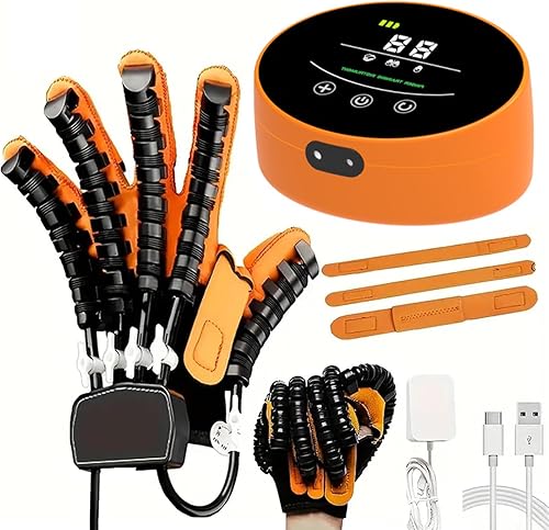 GAOXIAO Rehabilitation Robot Gloves for Stroke Hemiplegia Patients, Finger and Hand Function Rehab Trainer Recovery Equipment, Hand Exerciser Aids