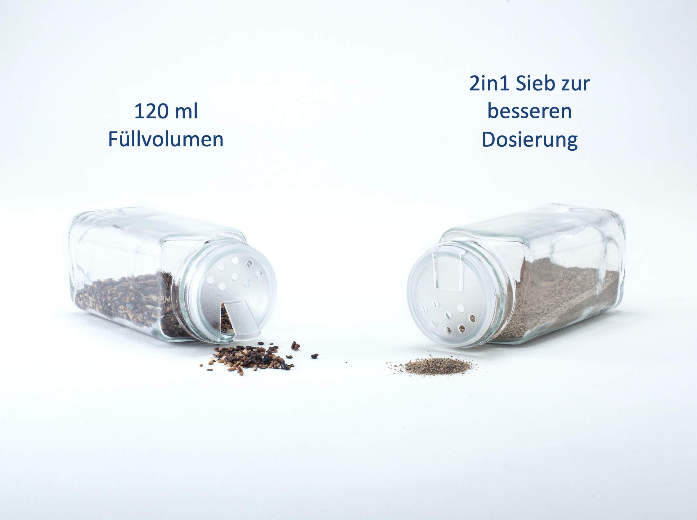 Hanseküche Gewürzregal aus Holz – FSC®-Zertifiziert – Gewürzständer für den Schrank – Gewürzregal für die Schranktür, Küchenorganizer ohne Bohren (Schwarz 10 Gläser)