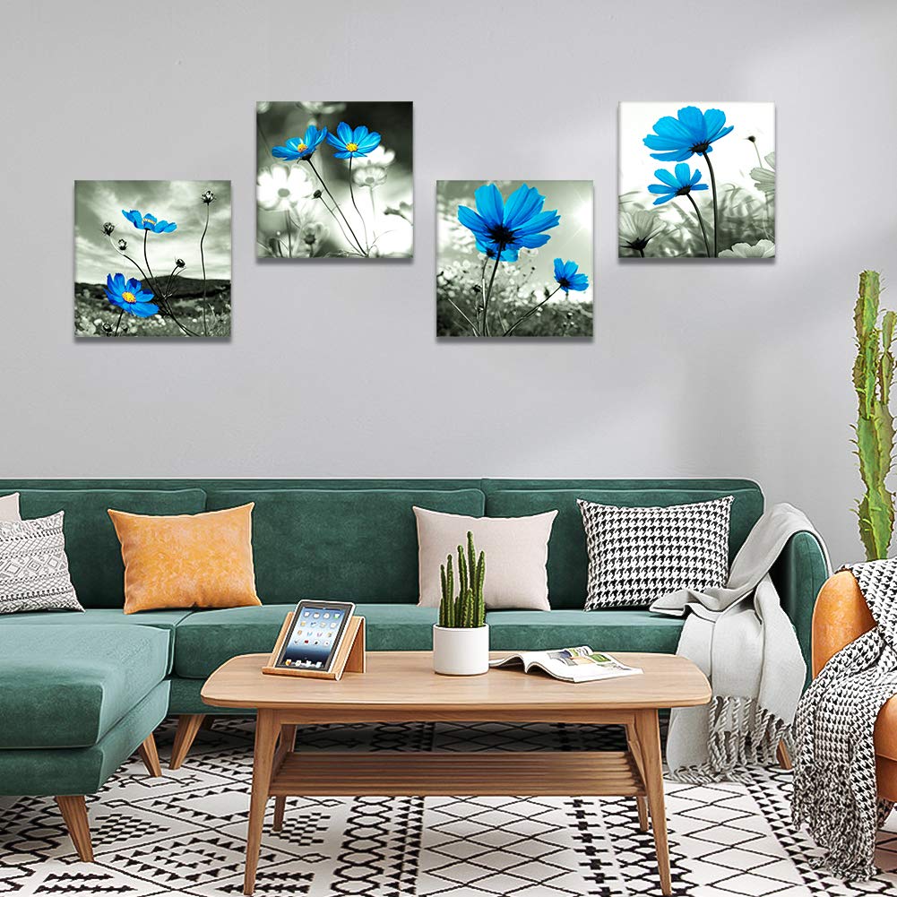 Quadri Su Tela 4 Pezzi 30x30cm - Stampe Crostacei E Spiagge Per Decorazione Casa - Foto 4