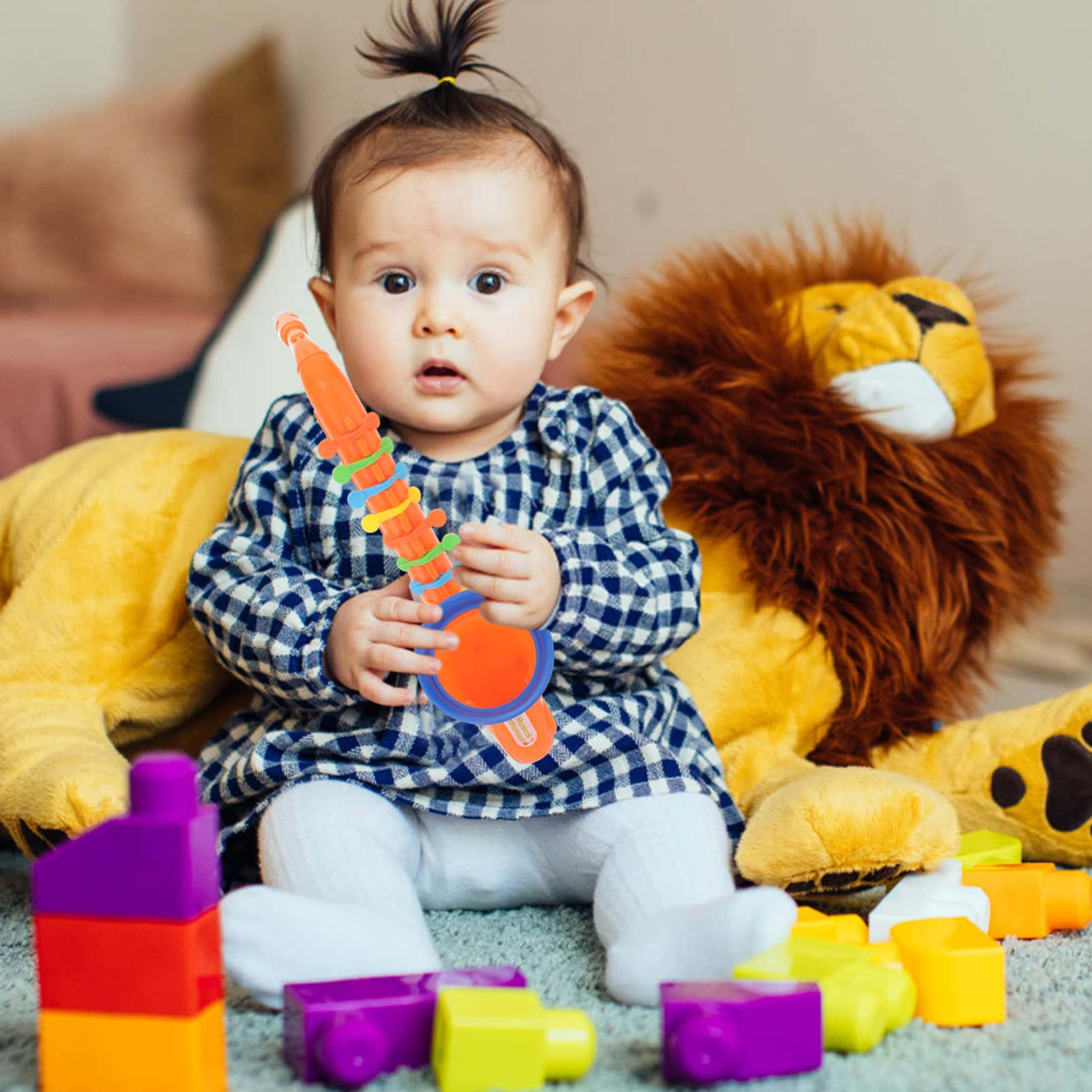 1pc Simulated Musical Toy Musical Wind for Kids Music for Kids Birthday Musical Toys Kids Trumpet Toy Raffle Drum Abs Toddler Saxophone Toy Drum