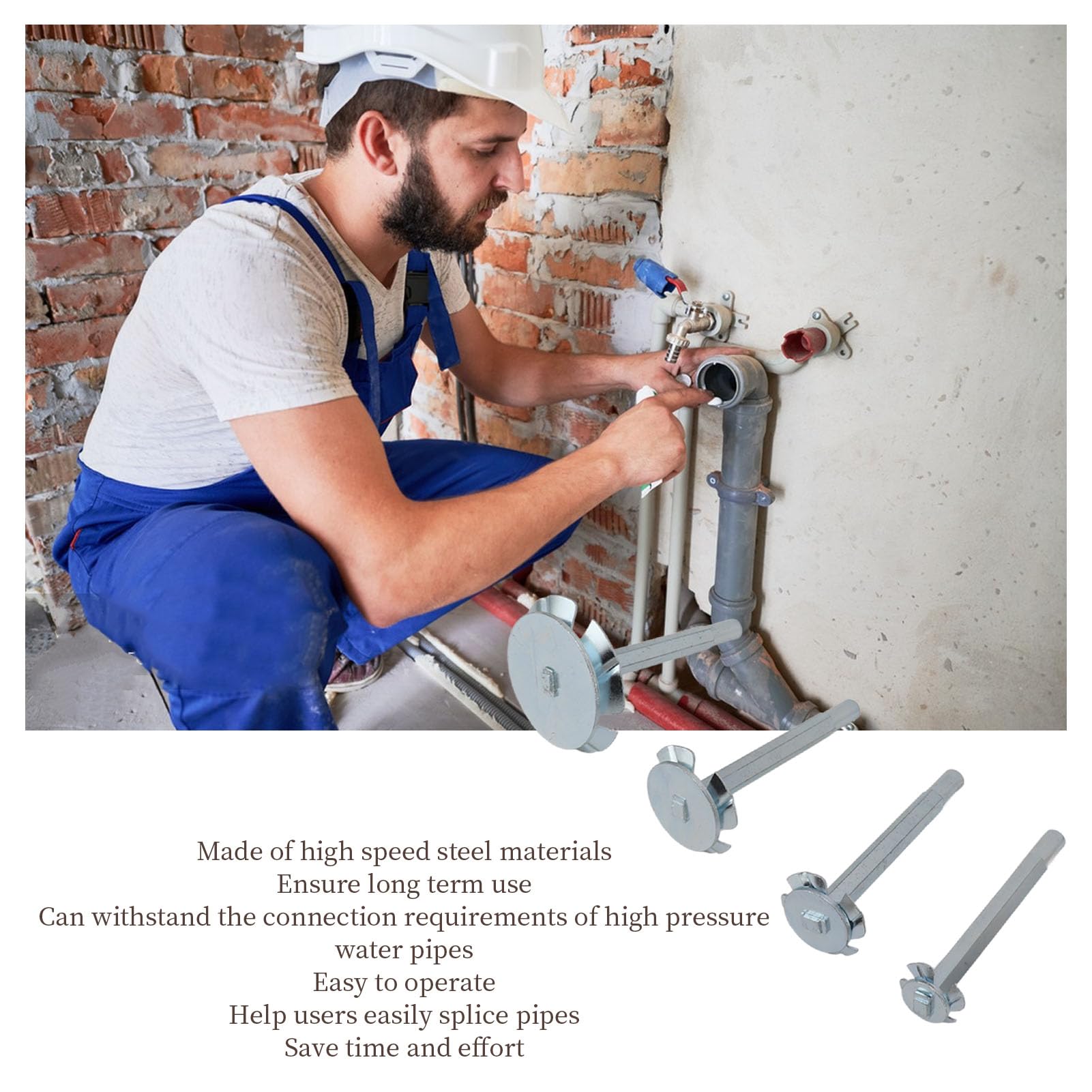 Hydraulika Złączka PCV Zestaw do Oszczędzania Gniazd Zestaw do Oszczędzania Gniazdek Rozwiertak do Rur PVC Narzędzie do łączenia Rur Wodnych Rozwiertak do Tulei Rurowych do