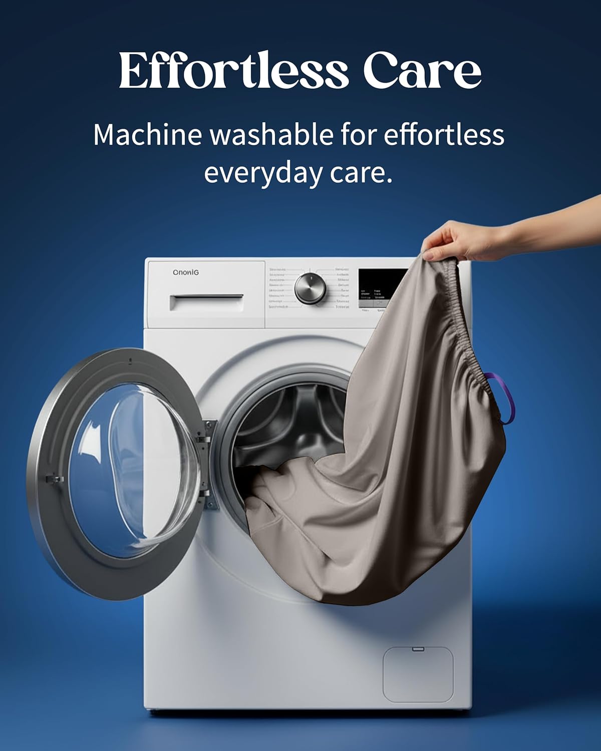 Cooling Fitted Sheet Queen Size - 1 PC BreezeWeave Cooling Sheets for Hot Sleepers & Cool Rest w/ 16 in Deep Pocket - Corner Straps, Cloud Soft, Ultra Durable - 57 x 77 in (Cool Grey) - Image 7