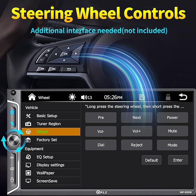 Radio para auto con pantalla táctil QLED 7 pulgadas miniatura 6