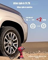 Vista 2 de Avid Power Compresor de aire portátil para inflar neumáticos de auto, bomba inalámbrica de 20 voltios, batería recargable y adaptador de 12 voltios