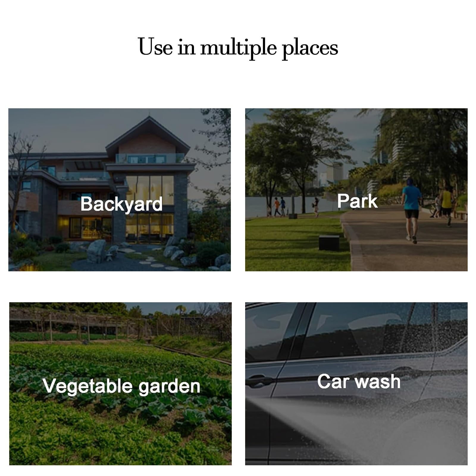 Vertikale, quadratische Gartenwassersäule mit Frostschutzarmatur und Sprühpistole, freistehend, zur Bodenmontage, für Garten, Bauernhof, Weide und Hinterhof (einfarbig, 7
