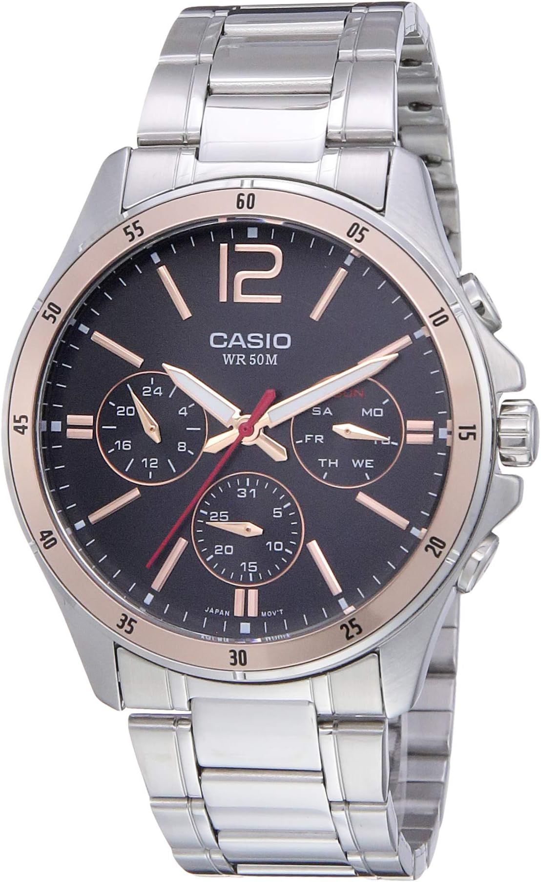 Casio Enticer Analog Black Dial Men's Watch-MTP-1374D-1A2VDF/MTP-1374HD-1A2VIF