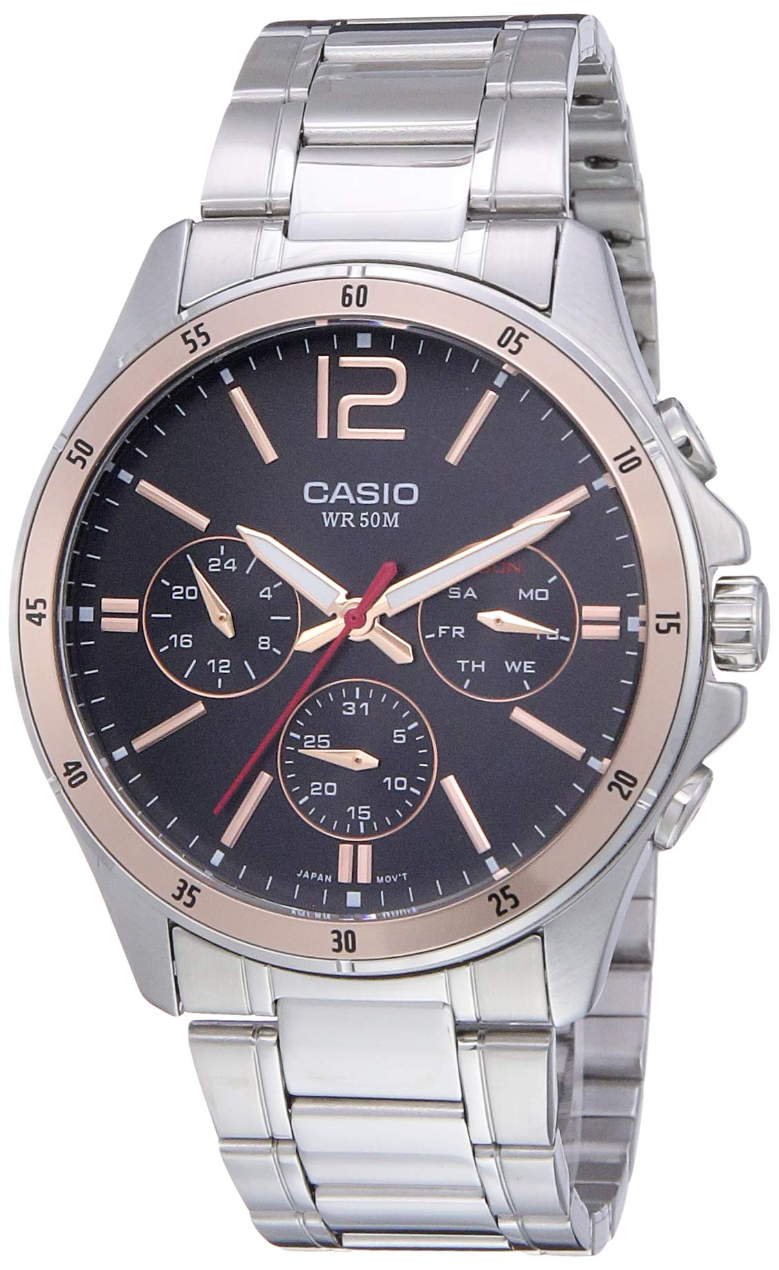 Casio Enticer Analog Black Dial Mens Watch-MTP-1374D-1A2VDF/MTP-1374HD-1A2VIF (B0827TB7NR) Amazon Price History, Amazon Price Tracker