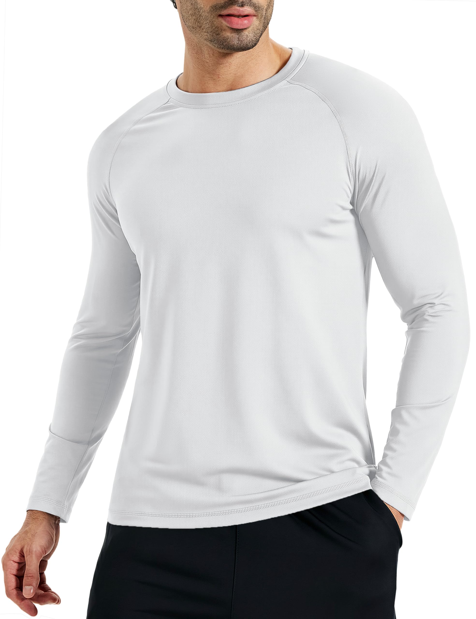 Mens Thermal Long Sleeve Shirt Base Layer Cold Weather Fleece Lined Underwear Tops Winter Undershirt-image-5