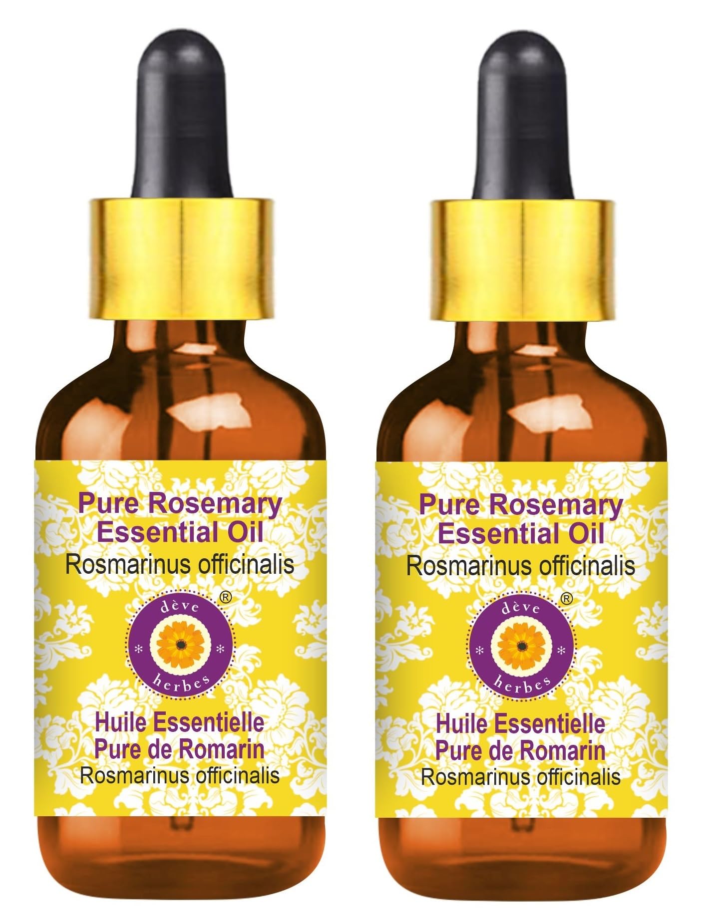 Deve Herbes Rosemary Essential Oil (Rosmarinus officinalis) with Glass Dropper for Healthy Hair Pure | Non-Sticky | Non-greasy | Lightweight | Men & Women | All Skin Types | Steam Distilled 50ml X 2-picture-37