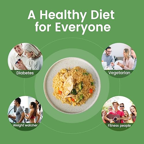 Miniatura 8 de Hethstia Arroz Konjac, paquete de 10 porciones de arroz shirataki con fibra de avena, vegano, bajo en calorías, sin gluten, sin grasa, apto para