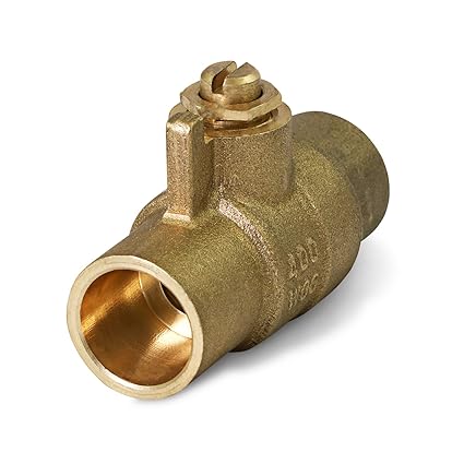 Everflow Supplies 620S012-NL Lead Free Ball Valve with Screwdriver Slot, 1/2-Inch