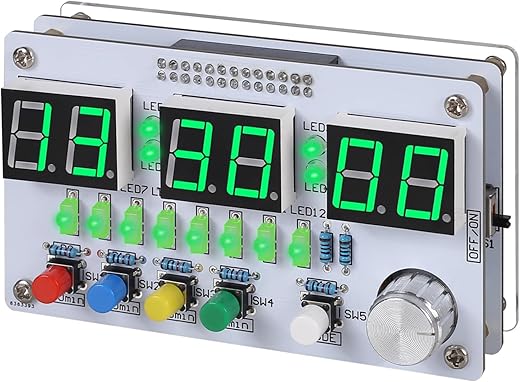 IS Clock Soldering Kit, 6 Bits Digital Clock Solder Practice Kit DIY Countdow/up 24 Hour Alarm