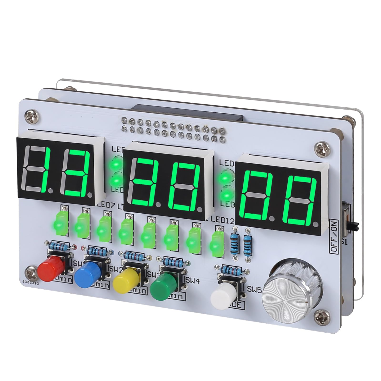 Kit de soldadura de reloj para armar tu propio despertador digital de escritorio con luces RGB