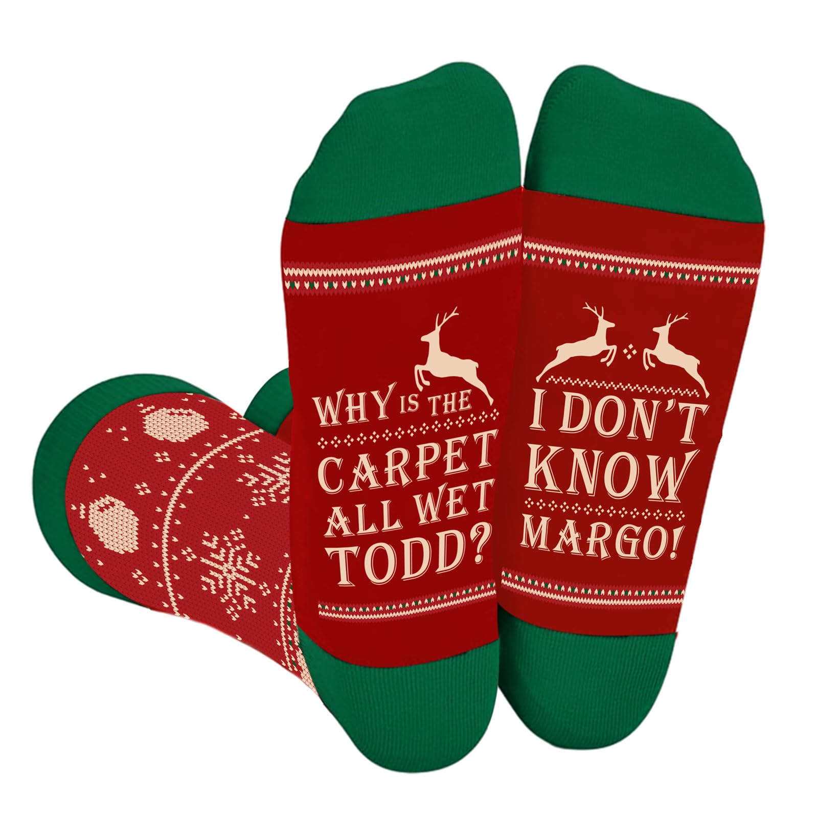 Funny Christmas Socks for Women Men, National Lampoons Christmas Vacation Costume Accessories, Winter Warm Knitted Socks