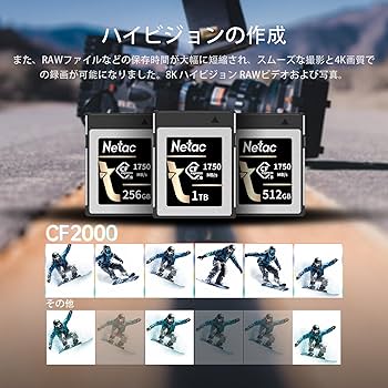 Amazon | Netac Cfexpress 2.0 Type B 1TB CFカード 1750MB/秒