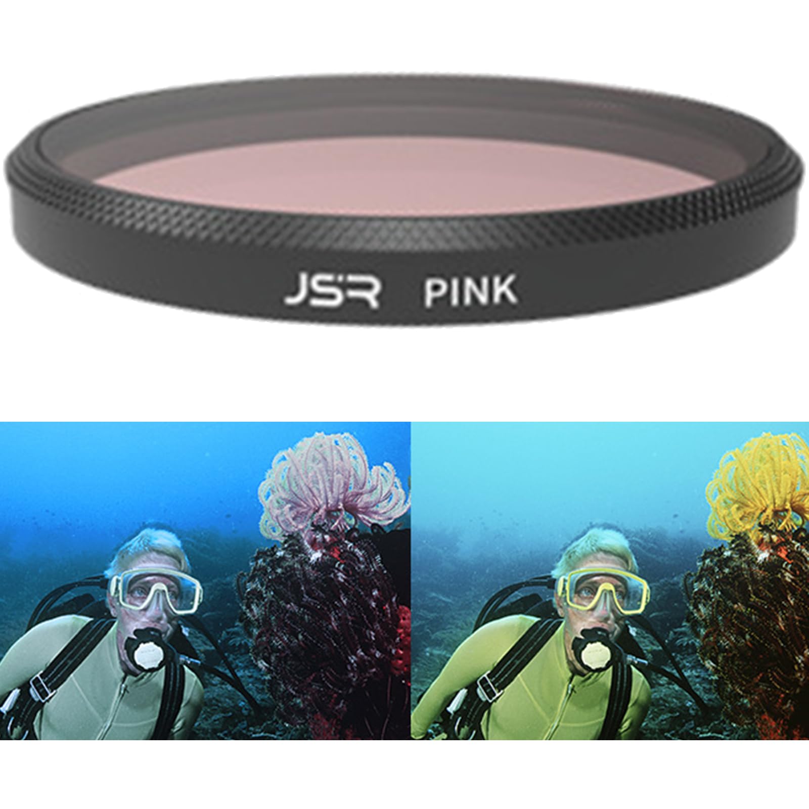 Boîtier étanche Plongée Filtre pour Insta360 GO Ultra, Rose/Rouge/Violet sous-Marin Filtre Objectif Protection Accessoires pour Insta360 GO Ultra Boîtier de plongée (3PCS)