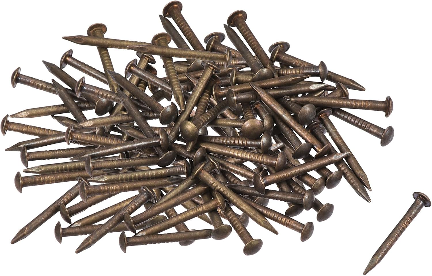 uxcell Small Tiny Brass Nails 1.2x12mm for DIY Wooden Hardware Accessories 100pcs