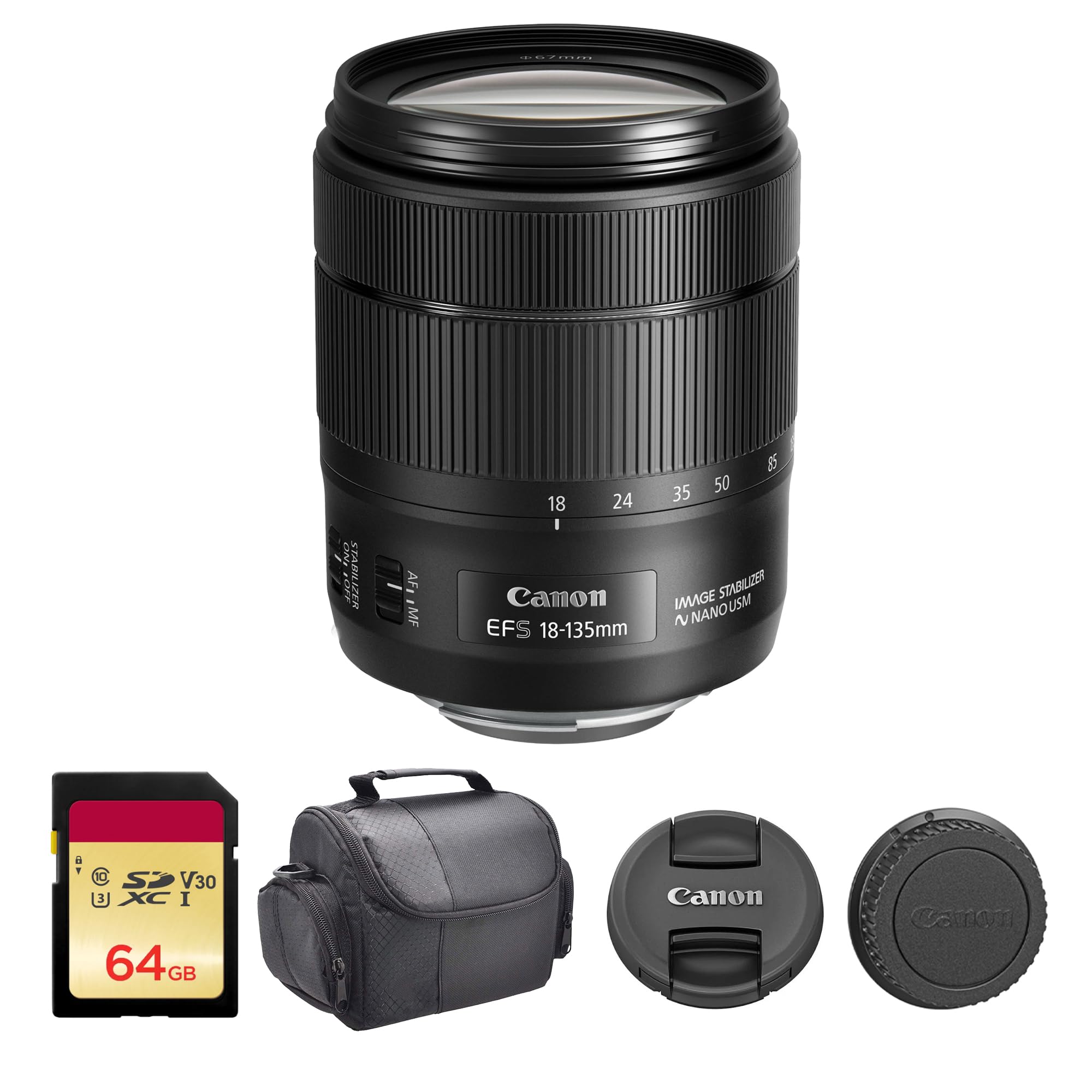 Amazon.com : Canon EF-S 18-135mm f/3.5-5.6 is USM Lens (1276C002