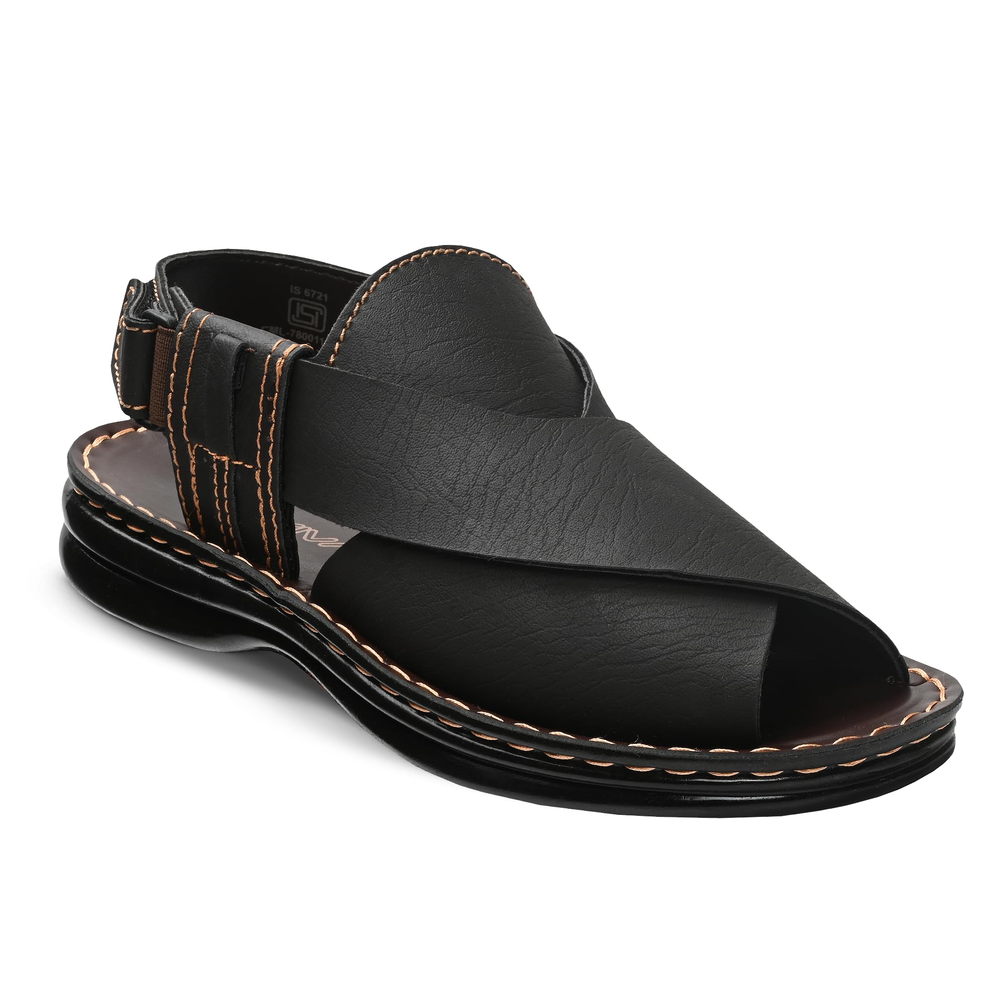 Men's Stylish Slip-On Sandals | Comfortable Everyday Use Sandal With Arch Support and Open-Toe Design For Office, Outdoors & Travel| Flexible & Durable | Anti-Skid Grip With Soft Cushioned Footbed | TPG-3040-image-39