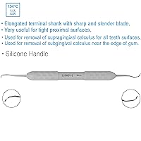 Vista 2 de Osung Escarificador dental de hoz, mini raspador de hoz para quitar placa, removedor de placa, raspador de dientes, removedor de sarro, raspador
