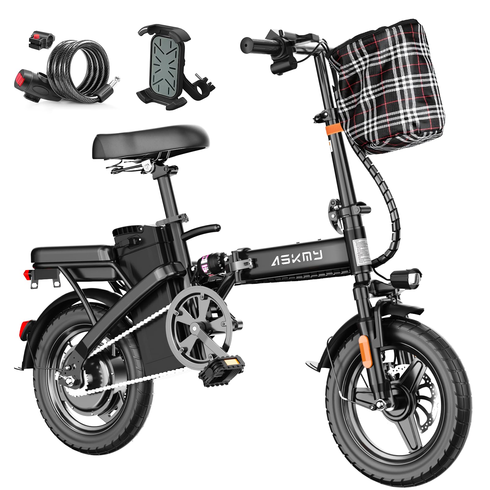 Foldable Electric Bike for Adults and Teens, 14