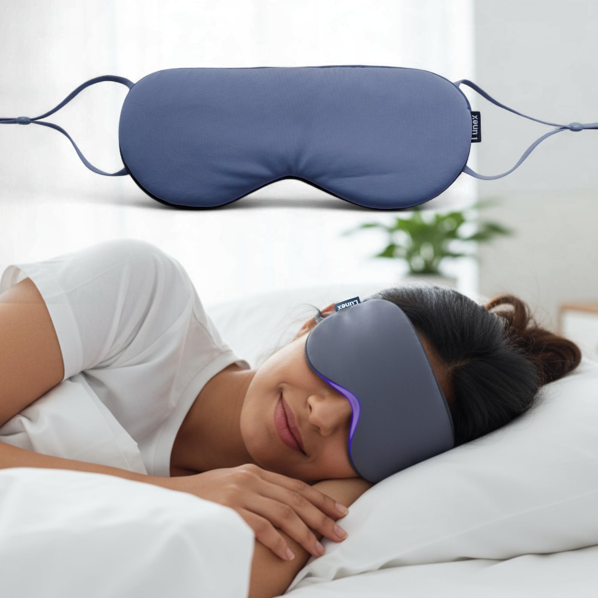 LUNEX Premium Sleeping Eyemask for Ultimate Comfort & Relaxation | Soft, Adjustable, and Lightweight Sleep Mask for Travel, Meditation, & Restful Sleep