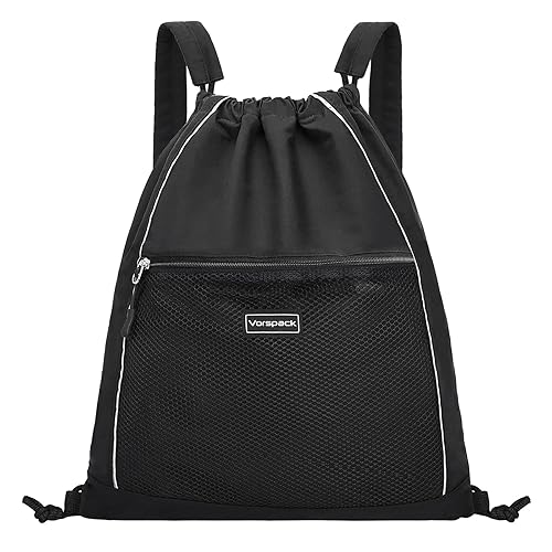 Vorspack Drawstring Backpack - Drawstring Bag with Mesh Pocket String