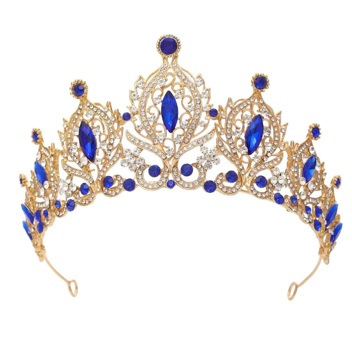 Luxury Crystal Tiara Crown For Women Royal Queen Princess Rhinestone Headpiece Bridal Wedding Prom Party Hair Accessories