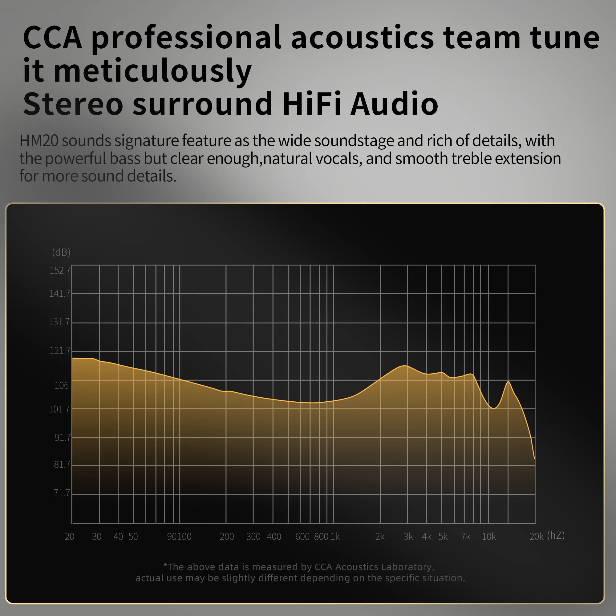 CCA HM20 Lot de 16 écouteurs intra-auriculaires hybrides HiFi stéréo à isolation phonique avec câble détachable pour musicien audiophile (noir, avec microphone)