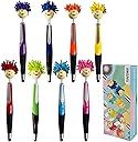Pens,ballpoint pen,8pcs Mop Head Ballpoint Pens, Funny Mophea Topper Pen with Plush Hair Writing Click Pen Portable Cute Cartoon Multi-function Signing Pens Decor Gift for Office Home Kids and Adultes