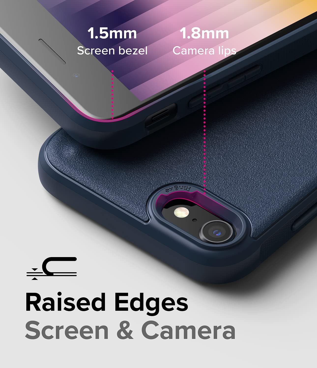 Ringke Onyx Compatible with iPhone SE 5G (3rd Generation, 2022) Case, Tough Rugged Durable Shockproof TPU Heavy Duty Protective Phone Cover - Navy