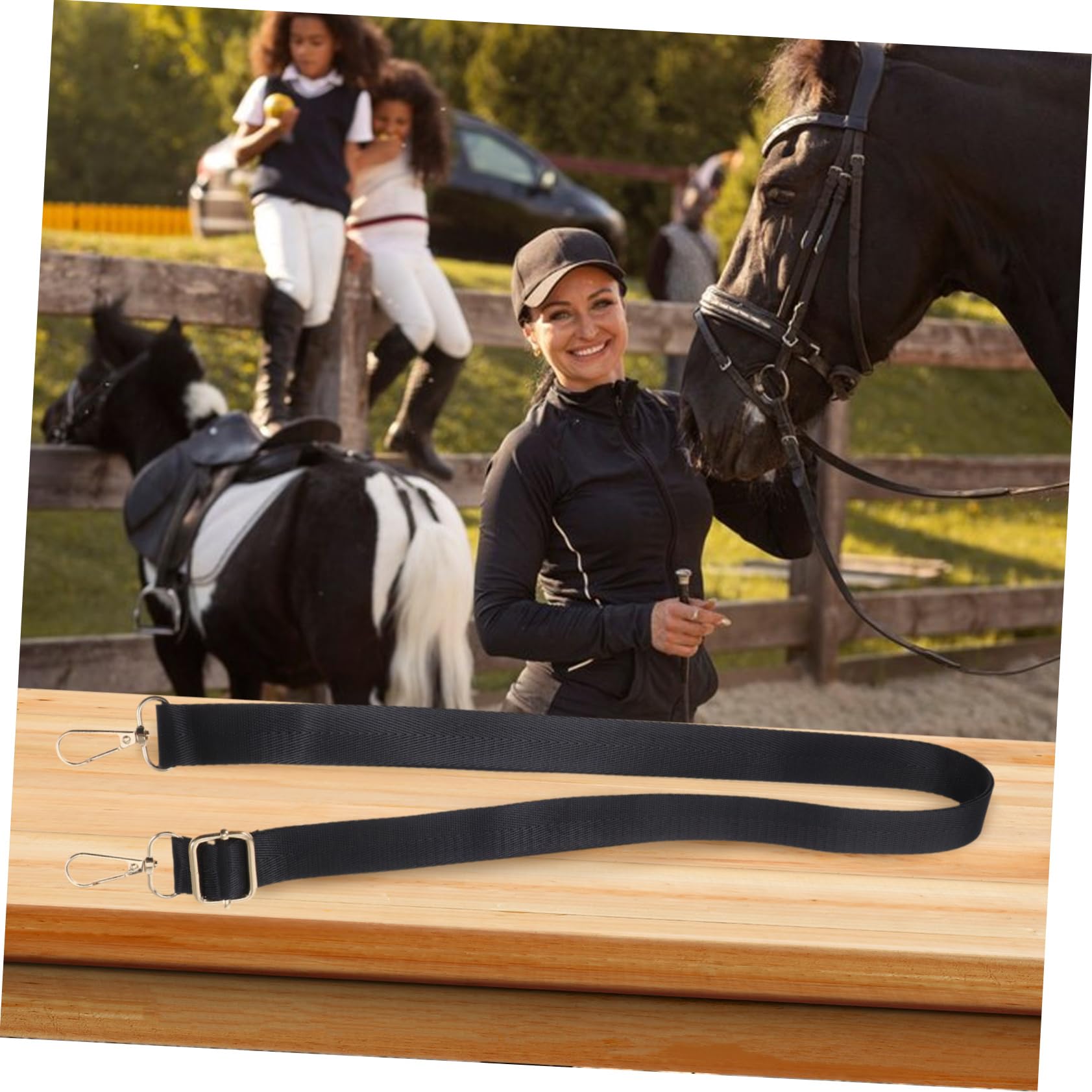 SUPVOX 2pezzi Cinghie Regolabili Elastiche Per Gambe Di Coperta Per Cavallo Ganci Girevoli Metallo Accessori Versatili Per Coperta Cavallo Facili Da Usare E Durevoli