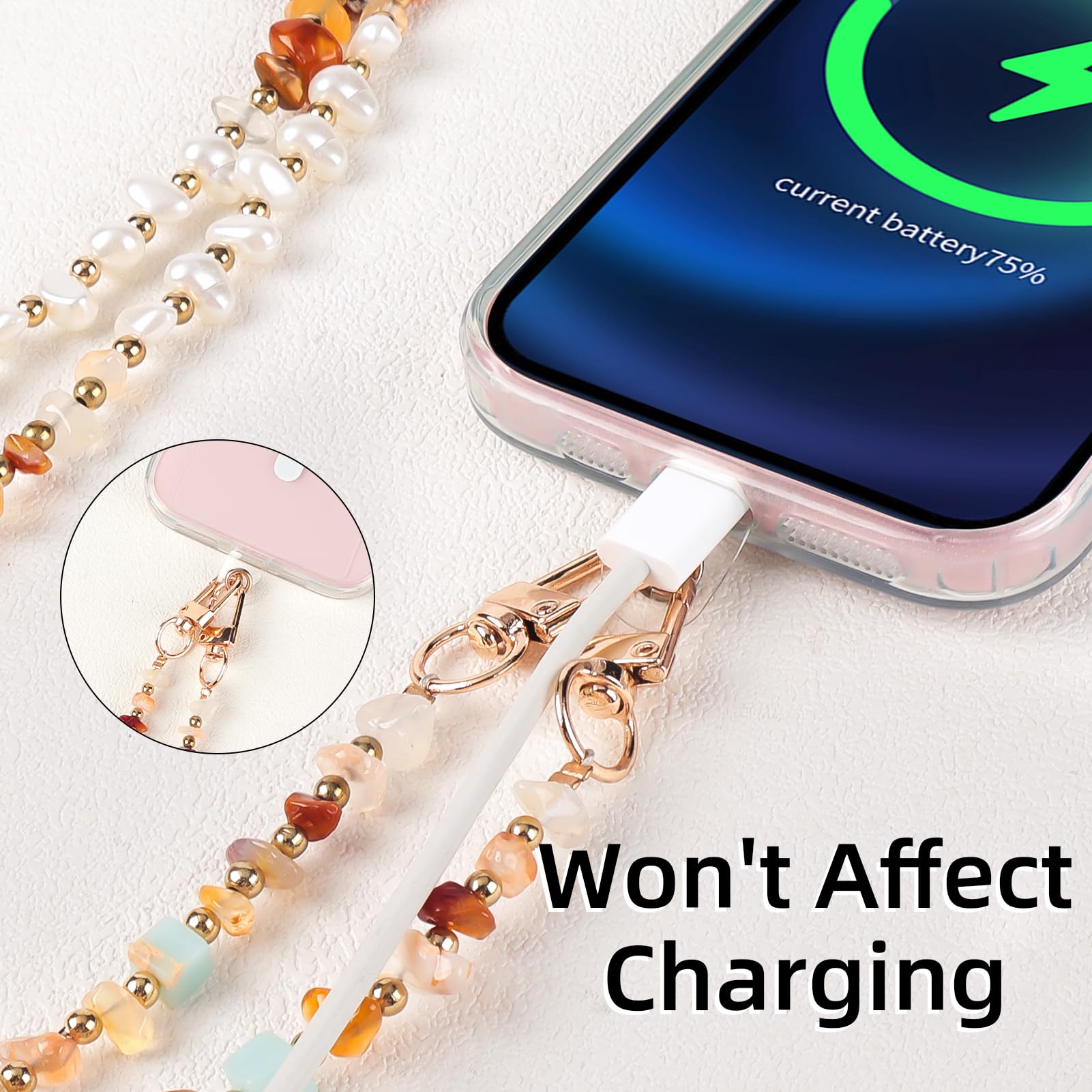 Cordon Telephone Portable Cordon Tour De Cou Collier Laniere Réglable Sangle De Suspension