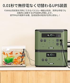 Amazon.co.jp: EENOUR ポータブル電源 F2000 2048Wh/640000mAh