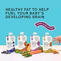 Vista 4 de Serenity Kids Bolsas de alimentos para bebés de batidos sin lácteos de más de 6 meses, bolsas de bocadillos de proteínas con colágeno alimentado